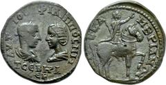 Roman Provincial Coins THRACE. Mesambria. Philip I 'the Arab', with Otacilia Severa (244-249). Ae. Obv: AVT M IOVΛ ΦΙΛIΠΠOC M ωT CЄBHPA CЄB. Draped busts of Philip, laureate and cuirassed, and Otacili