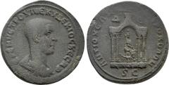 Roman Provincial Coins SELEUCIS & PIERIA. Antioch. Herennius Etruscus as Caesar (249-251). Ae. Obv: EΡEΝΝ EΤΡΟΥ ΜE ΚΥ ΔEΚΙΟϹ ΚEϹΑΡ. Bareheaded and draped bust right. Rev: ΑΝΤΙΟΧEΩΝ ΜΗΤΡΟ ΚΟΛΩΝ / Δ - E