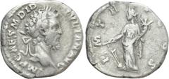 Roman Imperial Coins DIDIUS JULIANUS (193). Denarius. Rome. Obv: IMP CAES M DID IVLIAN AVG. Laureate head right. Rev: P M TR P COS. Fortuna standing left, holding rudder on globe and cornucopia. RIC 2