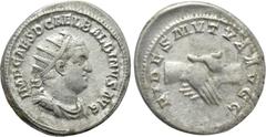 Roman Imperial Coins BALBINUS (238). Antoninianus. Rome. Obv: IMP CAES D CAE L BALBINVS AVG. Radiate, draped and cuirassed bust right. Rev: FIDES MVTVA AVGG. Clasped hands. RIC 12. Condition: Very fin