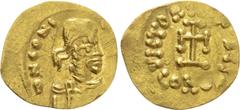 Byzantine Coins CONSTANTINE IV POGONATUS (668-685). GOLD Tremissis. Constantinople. Obv: δ N CONSTANTINЧS P P AV. Diademed, draped and cuirassed bust right. Rev: VICTORIA AVGЧ ς / CONOB. Cross potent.