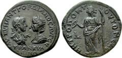 Roman Provincial Coins MOESIA INFERIOR. Tomis. Gordian III with Tranquillina (238-244). Ae Tetrassarion. Obv: AVT K M ANT ΓOPΔIANOC AVΓ CЄ / TPANKVΛΛЄINA. Draped busts of Gordian, laureate and cuirass