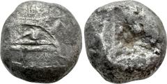 Greek Coins LYCIA. Phaselis. Stater (Circa 530-500 BC). Obv: Prow of galley right, terminating in forepart of boar. Rev: Rough incuse square. Heipp-Tamer series 3. Condition: Very fine. Weight: 10.76 