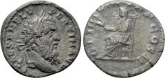 Roman Imperial Coins PERTINAX (193). Denarius. Rome. Obv: IMP CAES P HELV PERTIN AVG. Laureate head right. Rev: OPI DIVIN TR P COS II. Ops seated left on throne, holding grain ears. RIC 8a. Condition: