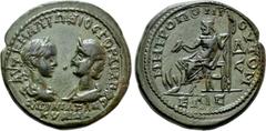 Roman Provincial Coins MOESIA INFERIOR. Tomis. Gordian III, with Tranquillina (238-244). Ae Tetrassarion. Obv: AVT K M ANTΩNIOC ΓOPΔIANOC CABINIA TPANKVΛINA. Laureate, draped and cuirassed bust of Gor