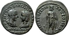 Roman Provincial Coins MOESIA INFERIOR. Tomis. Philip I the Arab with Otacilia Severa (244-249). Ae. Obv: AVT M IOVΛ ΦIΛIΠΠOC AVΓ M / ωTAK CEBHPA CEB. Draped busts of Philip, laureate and cuirassed, a