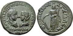 Roman Provincial Coins THRACE. Anchialus. Gordian III with Tranquillina (238-244). Ae. Obv: AVT K M ANT ΓOPΔIANOC AVΓ CAB / TPANKVΛΛINA. Draped busts of Gordian, laureate and cuirassed, and Tranquilli