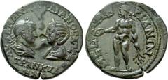 Roman Provincial Coins THRACE. Mesambria. Gordian III with Tranquillina (238-244). Ae. Obv: AVT K M ANT ΓOPΔIANOC AVΓ CEB / TPANKVΛΛINA. Laureate, draped and cuirassed bust of Gordian and draped bust 