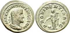 Roman Imperial Coins MAXIMINUS THRAX (235-238). Denarius. Rome. Obv: MAXIMINVS PIVS AVG GERM. Laureate, draped and cuirassed bust right. Rev: PROVIDENTIA AVG. Providentia standing left, holding cornuc
