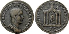 Roman Provincial Coins SELEUCIS & PIERIA. Antioch. Herennius Etruscus (Caesar, 249-251). Bi Tetradrachm. Obv: EPENN ETPOV ME KV ΔEKIOC KECAP. Bareheaded, draped and cuirassed bust right. Rev: ANTIOXEΩ