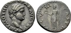 Roman Imperial Coins OTHO (69). Denarius. Rome. Obv: IMP M OTHO CAESAR AVG TR P. Bare head right. Rev: SECVRITAS PR. Securitas standing left, holding wreath and sceptre. RIC² 8. Condition: Very fine. 