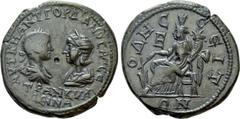 Roman Provincial Coins MOESIA INFERIOR. Odessus. Gordian III with Tranquillina (238-244). Ae Pentassarion. Obv: AYT K M ANT ΓOPΔIANOC AVG CE TRANKVAΛΕΙΝ. Laureate, draped and cuirassed bust of Gordian