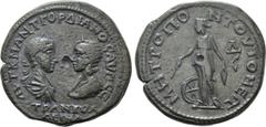 Roman Provincial Coins MOESIA INFERIOR. Tomis. Gordian III with Tranquillina (238-244). Ae. Obv: AVT K M ANT ΓOPΔIANOC AVΓ CЄ / TPANKVΛΛЄINA. Draped busts of Gordian, laureate and cuirassed, and Tranq