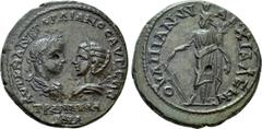 Roman Provincial Coins THRACE. Anchialus. Gordian III, with Tranquillina (238-244). Ae. Obv: AVT K M ANT GOPDIANOC AVG CAB TPANKYLLINA. Laureate, draped and cuirassed bust of Gordian and draped bust o