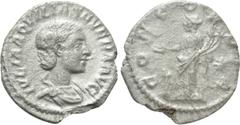 Roman Imperial Coins AQUILIA SEVERA (Augusta, 220-221 & 221-222). Denarius. Rome. Obv: IVLIA AQVILIA SEVERA AVG. Draped bust right. Rev: CONCORDIA. Concordia standing left, holding double cornucopia a