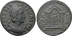 The Plankenhorn Collection of Ionian Coins IONIA. Samos. Herennia Etruscilla (Augusta, 249-251). Ae. Obv: EΡEΝ EΤΡΟΥϹΚΙΛΛΑ ϹEΒ. Diademed and draped bust right, set upon crescent. Rev: CAMIΩΝ. Temple w