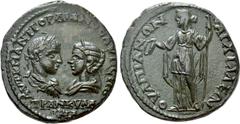 Roman Provincial Coins THRACE. Anchialus. Gordian III, with Tranquillina (238-244). Ae. Obv: AYT K M ANT ΓΟΡΔΙΑΝΟC AVΓ CAB TPANKVΛΛINA. Laureate, draped and cuirassed bust of Gordian and draped bust o