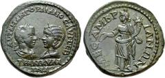 Roman Provincial Coins THRACE. Mesambria. Gordian III with Tranquillina (238-244). Ae. Obv: AVT K M ANT ΓOPΔIANOC AVΓ CEB / TPANKVΛΛINA. Laureate, draped and cuirassed bust of Gordian and draped bust 