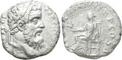 Roman Imperial Coins PERTINAX (193). Denarius. Rome. Obv: IMP CAES P HELV PERTIN AVG. Laureate head right. Rev: OPI DIVIN TR P COS II. Ops seated left on throne, holding grain ears. RIC 8a. Condition:
