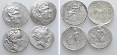 Group Lots 4 Greek Tetradrachms. Obv: . Rev: . . Condition: See picture. Weight: g. Diameter: mm.