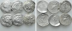 Group Lots 6 Greek Tetradrachms. Obv: . Rev: . . Condition: See picture. Weight: g. Diameter: mm.