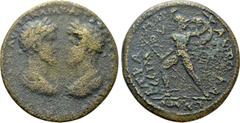 The Dr. F. Jarman Collection: Mints of the Roman Empire IONIA. Clazomenae. Marcus Aurelius and Lucius Verus (161-180). Ae. Obv: ΑVΤΟ ΚΑΙ Λ ΑVΡ ΟVΗΡΟϹ [...] ΑΝΤΩΝЄΙΝΟϹ. Laureate, draped and cuirassed b