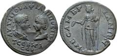 Roman Provincial Coins THRACE. Mesambria. Philip I 'the Arab', with Otacilia Severa (244-249). Ae Obv: AVT M IOVΛ ΦΙΛIΠΠOC M ωT CЄBHPA CЄB. Laureate, draped and cuirassed bust of Philip and draped bus