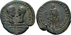 Roman Provincial Coins MOESIA INFERIOR. Marcianopolis. Macrinus, with Diadumenian (217-218). Ae Pentassarion. Pontianus, legatus consularis. Obv: AY K OΠΠEΛ CEVH MAKPEINOC K M OΠΠEΛ ANTΩNEINOC ΔIAΔOVM