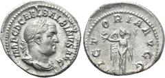 Roman Imperial Coins BALBINUS (238). Denarius. Rome. Obv: IMP C D CAE L BALBINVS AVG. Laureate, draped and curiassed bust right. Rev: VICTORIA AVGG. Victory standing facing, head left, holding wreath 