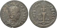 The Dr. F. Jarman Collection: Mints of the Roman Empire IONIA. Ephesus. Herennia Etruscilla (249-251). Ae. Obv: ЄΡЄΝ ЄΤΡΟΥϹΚΙΛΛΑ ϹЄΒ. Diademed and draped bust right, set on crescent; c/m: eagle standi