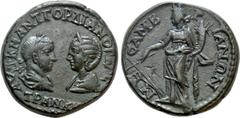 Roman Provincial Coins THRACE. Mesambria. Gordian III with Tranquillina (238-244). Ae. Obv: AVT K M ANT ΓOPΔIANOC AVΓ CEB / TPANKVΛΛINA. Draped busts of Gordian, laureate, draped and cuirassed, and Tr