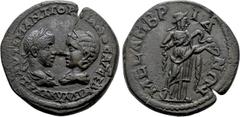 Roman Provincial Coins THRACE. Mesambria. Gordian III with Tranquillina (238-244). Ae. Obv: AVT K M ANT ΓOPDIANOC AVΓ CEB / TPANKVΛΛINA. Laureate, draped and cuirassed bust of Gordian and draped bust 
