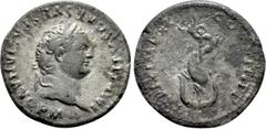 Roman Imperial Coins TITUS (79-81). Denarius. Rome. Obv: IMP TITVS CAES VESPASIAN AVG P M. Laureate head right. Rev: TR P IX IMP XV COS VIII P P. Dolphin coiled around anchor. RIC² 112. Condition: Goo