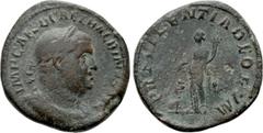 Roman Imperial Coins BALBINUS (238). Sestertius. Rome. Obv: IMP CAES D CAE L BALBINVS AVG. Laureate, draped and cuirassed bust right. Rev: PROVIDENTIA DEORVM / S - C. Providentia standing left, holdin