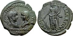 Roman Provincial Coins THRACE. Anchialus. Gordian III, with Tranquillina (238-244). Ae. Obv: AVT K M ANT ΓOPΔIANOC AVΓ CAB TPANKVΛΛINA. Draped busts of Gordian, laureate, draped and cuirassed, and Tra