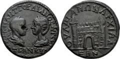 Roman Provincial Coins THRACE. Anchialus. Gordian III with Tranquillina (238-244). Ae. Obv: ΑVΤ Κ Μ ΑΝΤ ΓΟΡΔΙΑΝΟC ΑVΓ CΕΒ ΤΡΑΝΚVΛΛΙΝΑ. Draped busts of Gordian, laureate, draped and cuirassed, and Tran