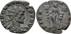 Roman Imperial Coins CLAUDIUS II GOTHICUS (268-270). Antoninianus. Mediolanum. Obv: IMP CLAVDIVS P F AVG. Radiate, draped and cuirassed bust right. Rev: FIDES MILITV / S. Fides standing left, holding 