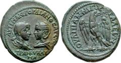 Roman Provincial Coins THRACE. Anchialus. Gordian III, with Tranquillina (238-244). Ae. Obv: AVT K M ANT ΓΟΡΔΙΑΝΟC AVΓ CAB / TRANKVΛΛINA. Draped busts of Gordian, laureate and cuirassed, and Tranquill
