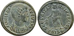 Roman Imperial Coins HELENA (Augusta, 324-328/30). Follis. Siscia. Obv: FL HELENA AVGVSTA. Diademed and mantled bust right. Rev: SECVRITAS REIPVBLICE / Γ SIS (double crescent). Securitas standing left