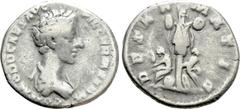 Roman Imperial Coins COMMODUS (Caesar, 166-177). Denarius. Rome. Obv: COMMODO CAES AVG FIL GERM SARM. Bareheaded and draped bust right. Rev: DE SARMATIS. Trophy of arms; bound captive seated to left a