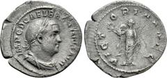 Roman Imperial Coins BALBINUS (238). Denarius. Rome. Obv: IMP C D CAE L BALBINVS AVG. Laureate, draped and curiassed bust right. Rev: VICTORIA AΛGG (sic). Victory standing facing, head left, holding w