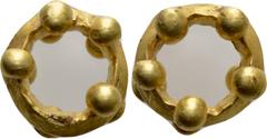 Celtic Coins GOLD Celtic Ring Money with 5 knobs (Circa 1200-500 BC). Obv: . Rev: . . Condition: See picture. Weight: 5.68 g. Diameter: 14 mm.