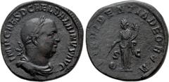 Roman Imperial Coins BALBINUS (238). Sestertius. Rome. Obv: IMP CAES D CAE L BALBINVS AVG. Laureate, draped and cuirassed bust right. Rev: PROVIDENTIA DEORVM / S - C. Providentia standing left, holdin
