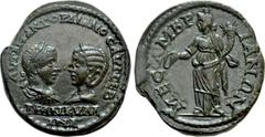 Roman Provincial Coins THRACE. Mesambria. Gordian III with Tranquillina (238-244). Ae. Obv: AVT K M ANT ΓOPΔIANOC AVΓ CEB / TPANKVΛΛINA. Laureate, draped and cuirassed bust of Gordian and draped bust 