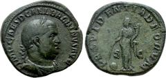 Roman Imperial Coins BALBINUS (238). Sestertius. Rome. Obv: IMP CAES D CAE L BALBINVS AVG. Laureate, draped and cuirassed bust right. Rev: PROVIDENTIA DEORVM / S - C. Providentia standing left, holdin