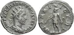 Roman Imperial Coins AEMILIAN (253). Antoninianus. Rome. Obv: IMP AEMILIANVS PIVS FEL AVG. Radiate, draped and cuirassed bust right. Rev: DIANAE VICTRI. Diana standing left, holding bow and arrow. RIC