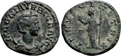 Roman Imperial Coins MAGNIA URBICA (Augusta, 283-285). Antoninianus. Lugdunum. Obv: MAGNIA VRBICA AVG. Draped bust right, wearing stephane and set upon crescent. Rev: VENVS GENETRIX / D. Venus standin