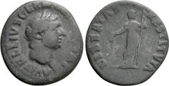 Roman Imperial Coins VITELLIUS (69). "Limes" Denarius. Uncertain mint. Obv: A VITELLIVS GERM IMP AVG TR P. Laureate head right. Rev: LIBERTAS RESTITVTA. Libertas standing facing, head right, holding p