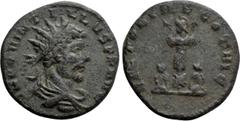 Roman Imperial Coins QUINTILLUS (270). Antoninianus. Cyzicus. Obv: IMP QVINTILLVS P F AVG. Radiate, draped and cuirassed bust right. Rev: VICTORIAE GOTHIC. Trophy; seated captive to left and right. RI