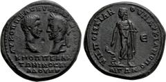 Roman Provincial Coins MOESIA INFERIOR. Marcianopolis. Macrinus, with Diadumenian (217-218). Ae Pentassarion. Pontianus, legatus consularis. Obv: AY K OΠΠEΛ CEVH MAKPEINOC K M OΠΠEΛ ANTΩNINOC ΔIAΔOVME